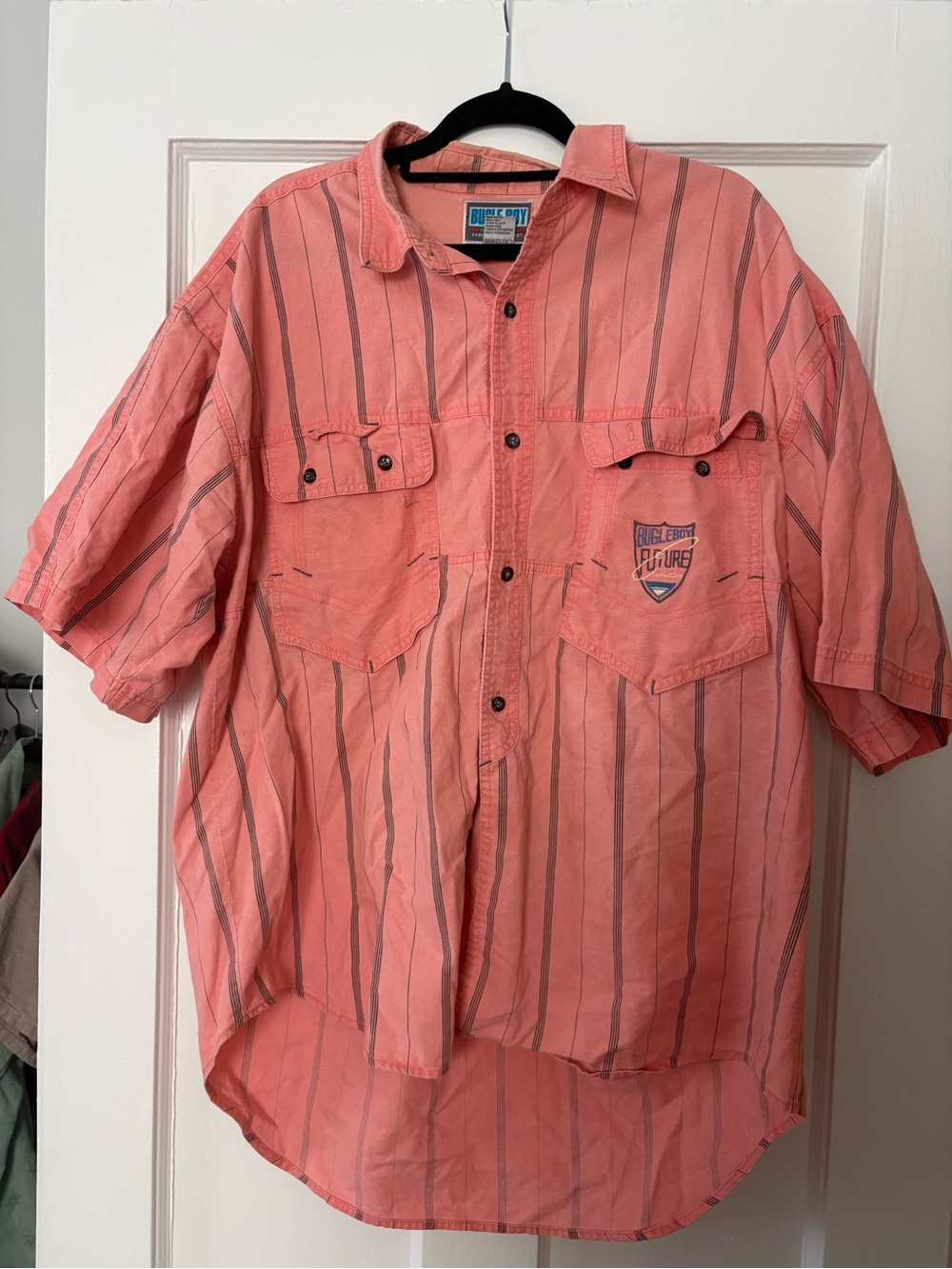 🪸Coral short sleeve button up 🪸